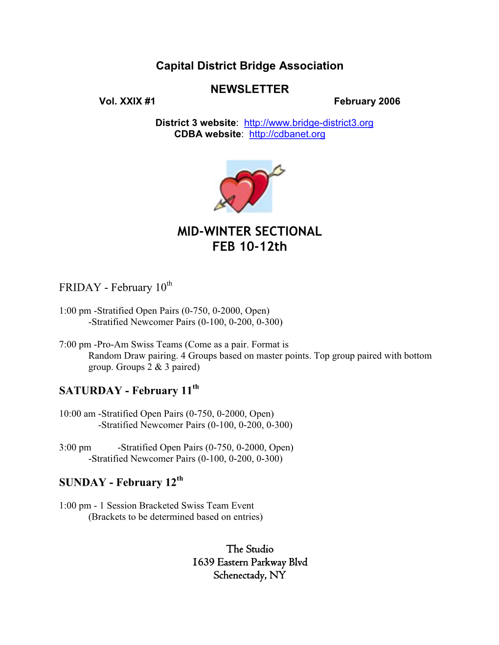 MID-WINTER SECTIONAL FEB 10-12Th