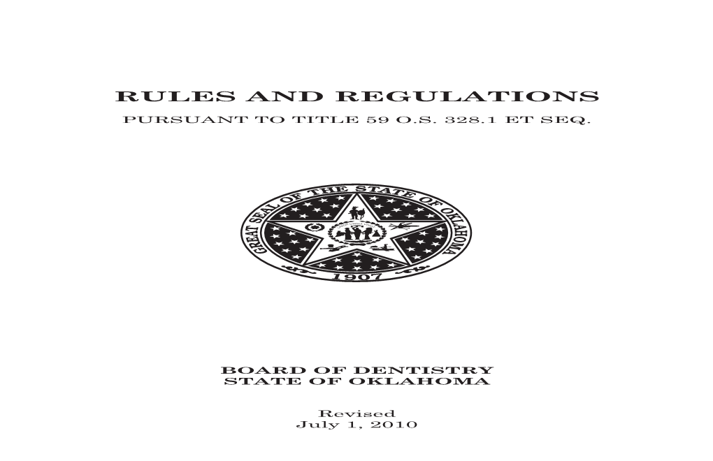2010 Dental Rules and Regulations.Pdf
