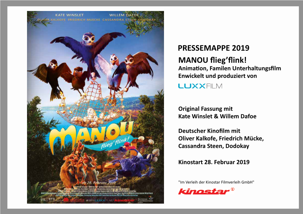 MANOU Flieg'flink! PRESSEMAPPE 2019