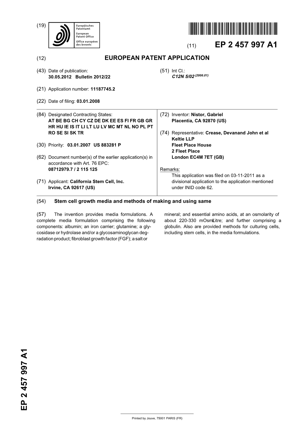 Stem Cell Growth Media and Methods of Making and Using Same