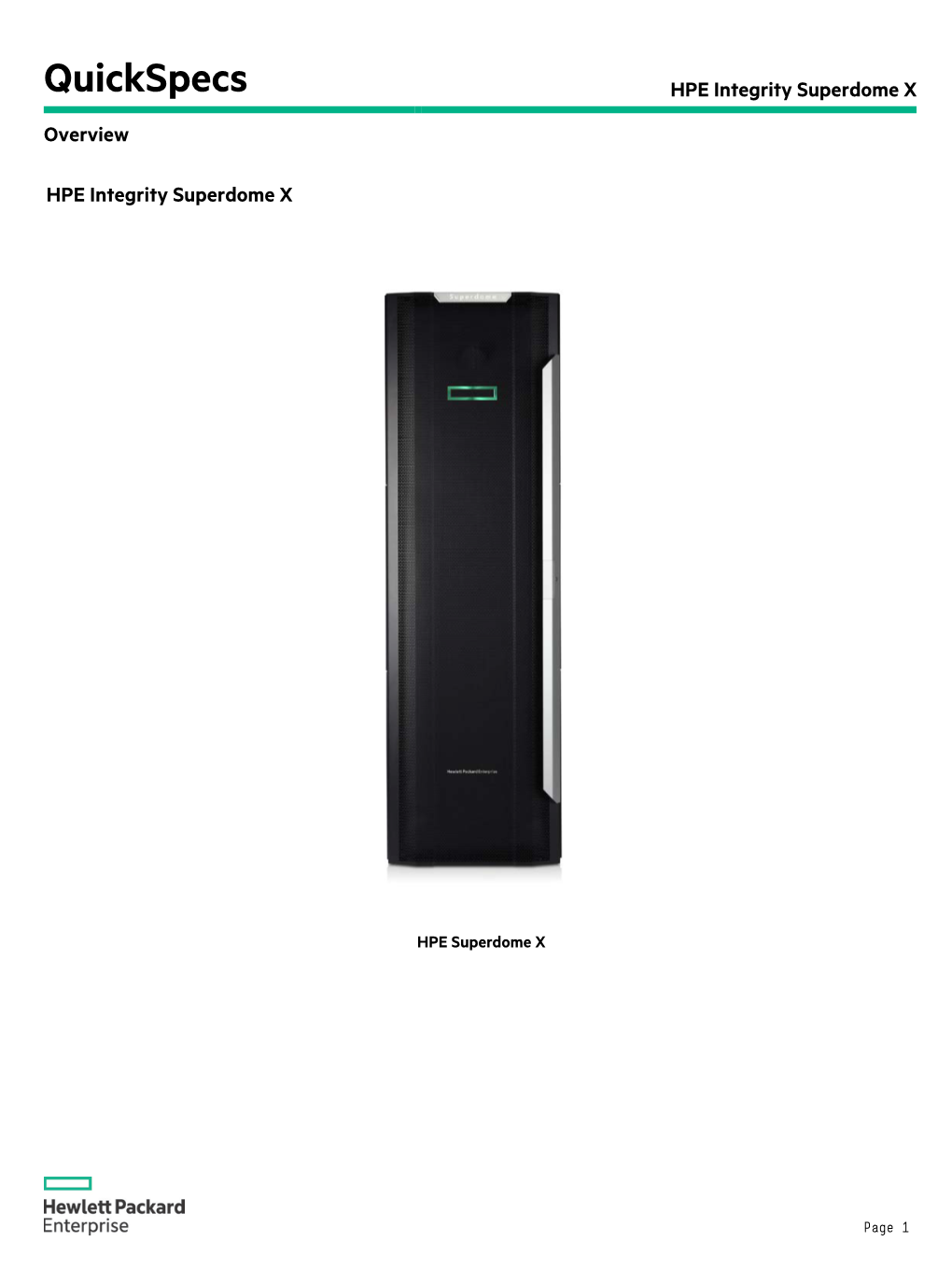 HPE Integrity Superdome X Overview