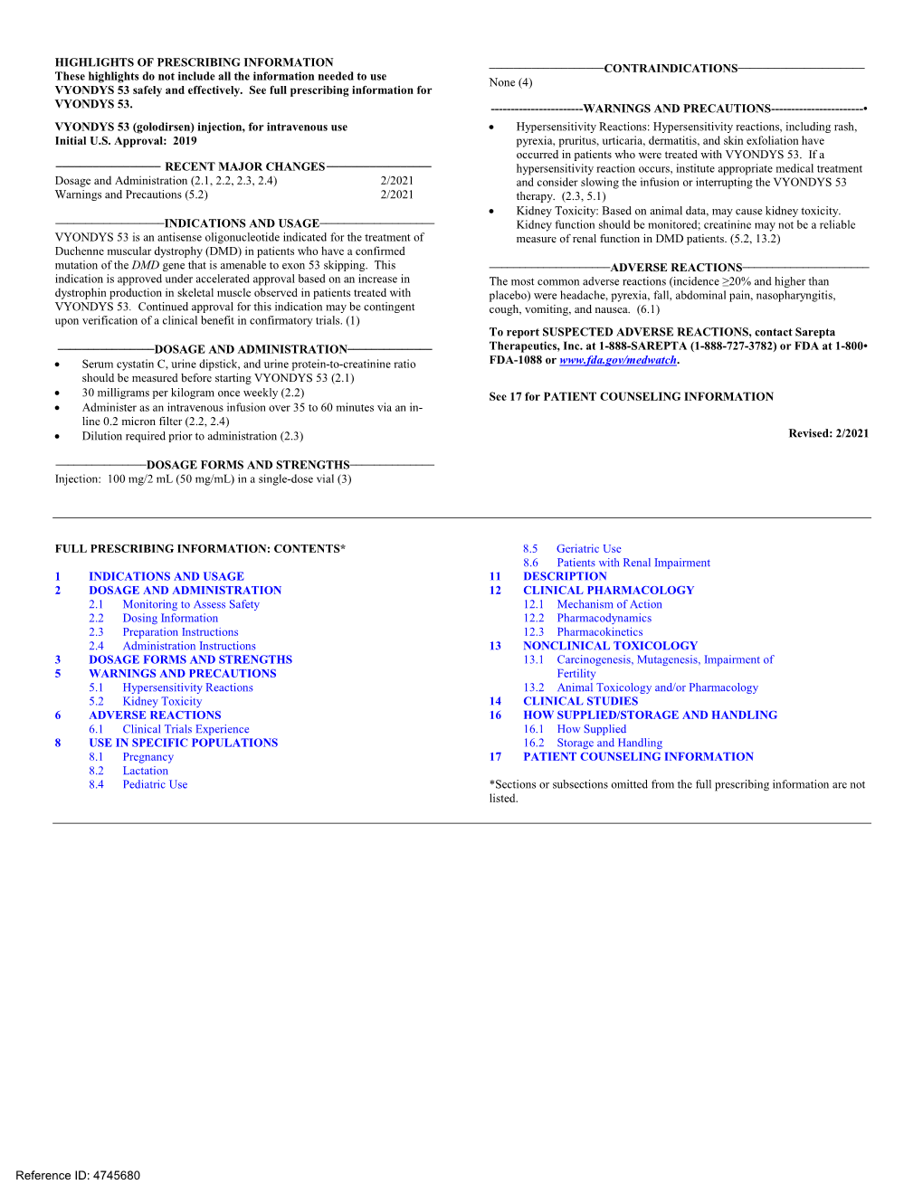 Labeling: • Hypersensitivity Reactions [See Warnings and Precautions (5.1)]