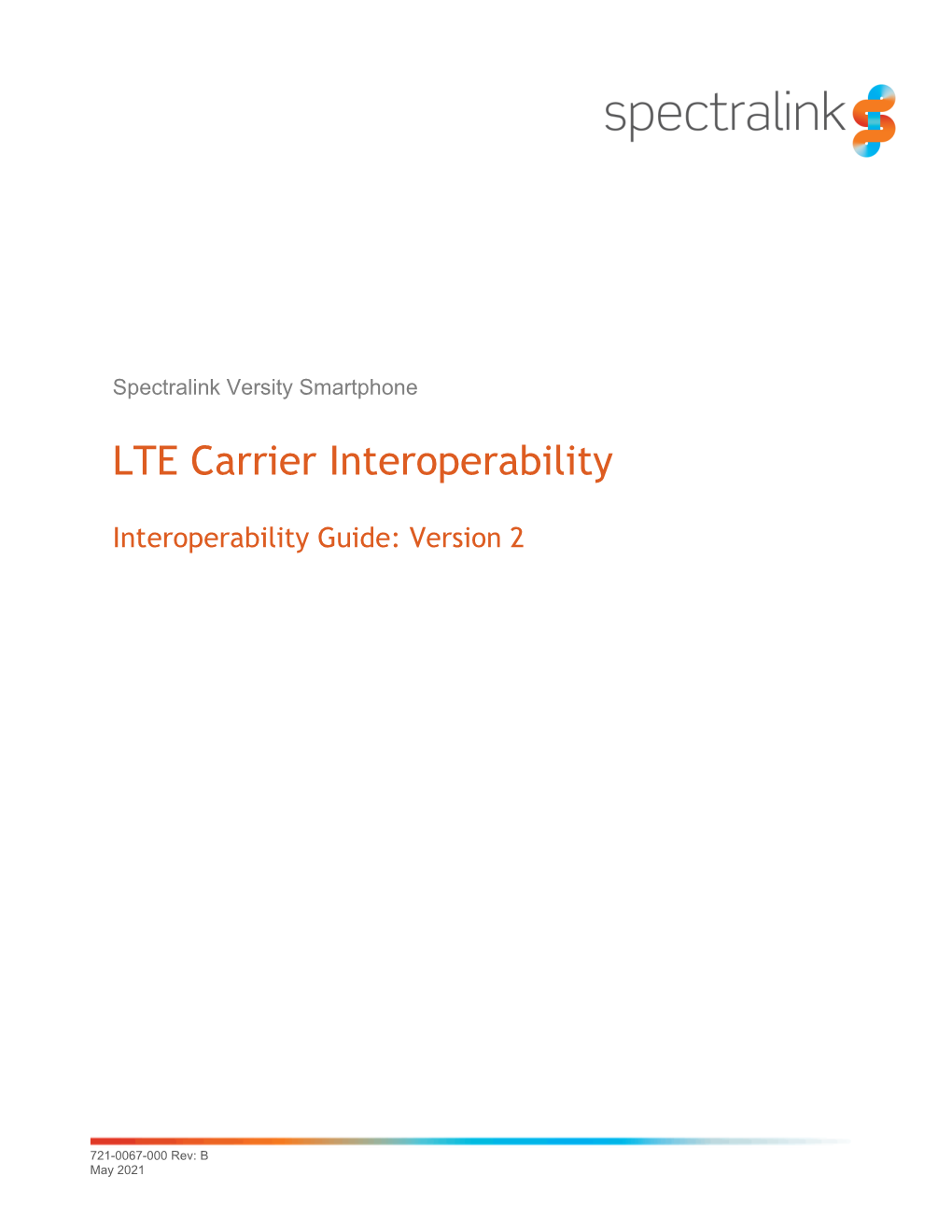 LTE Carrier Interoperability