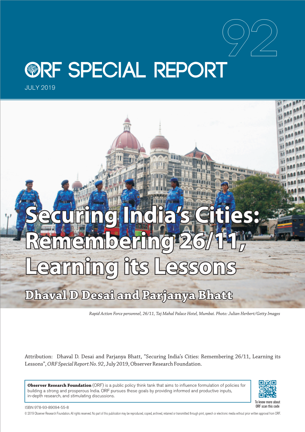 Securing India's Cities: Remembering 26/11, Learning Its Lessons