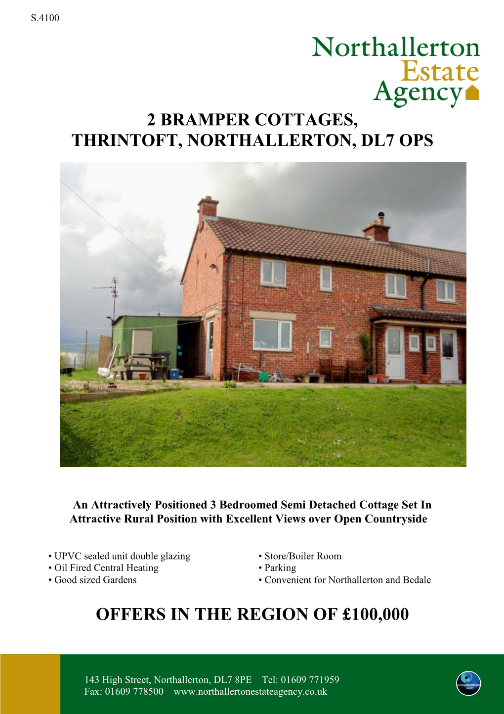 2 Bramper Cottages, Thrintoft, Northallerton, Dl7 Ops