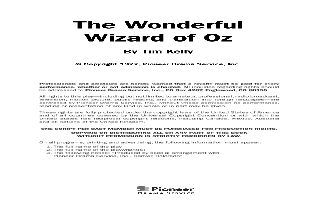 The Wonderful Wizard of Oz