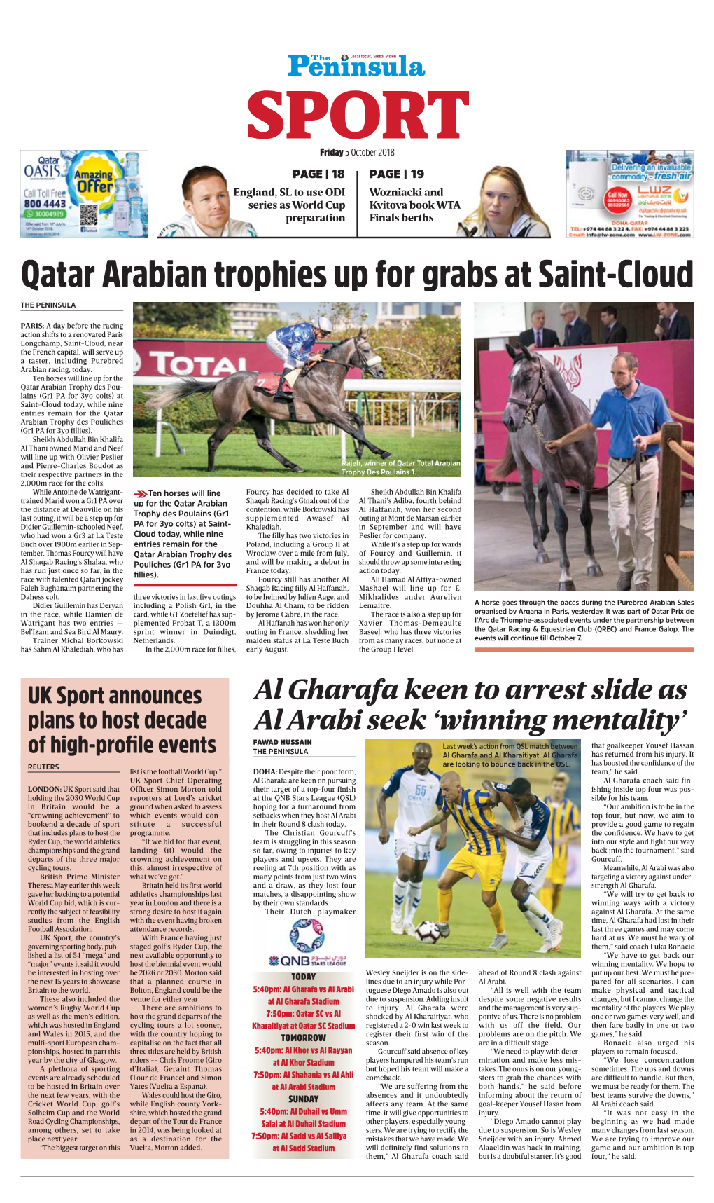 Qatar Arabian Trophies up for Grabs at Saint-Cloud
