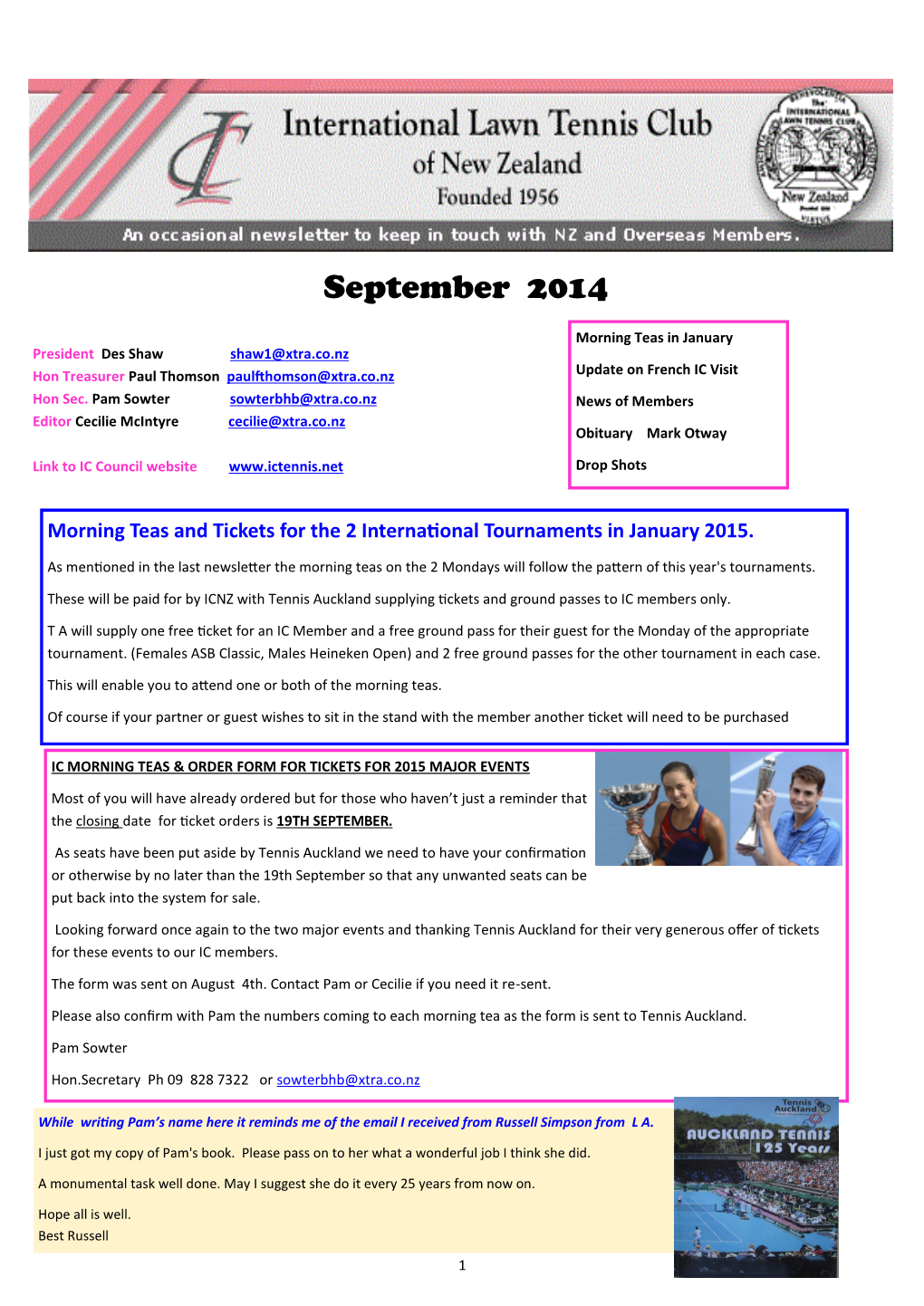 To View the Newsletter