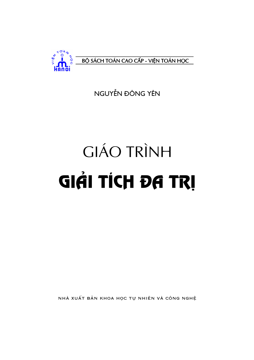 Giao Trinh Giai Tich Da