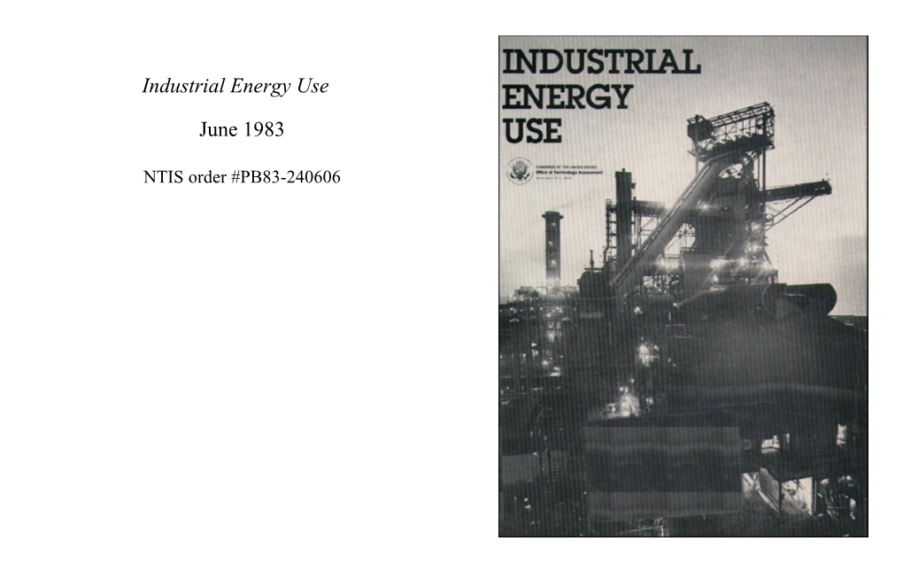 Industrial Energy Use