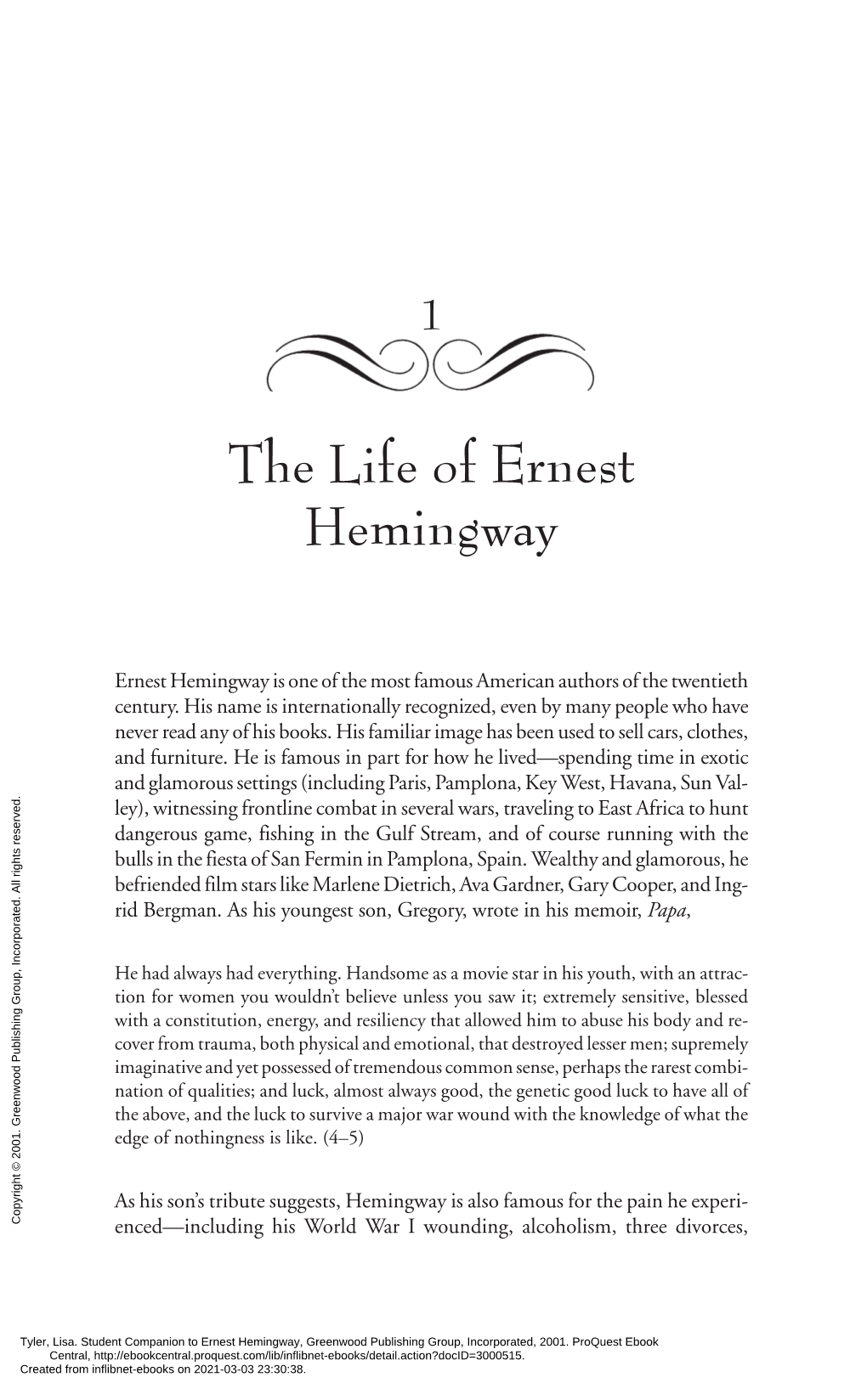 The Life of Ernest Hemingway