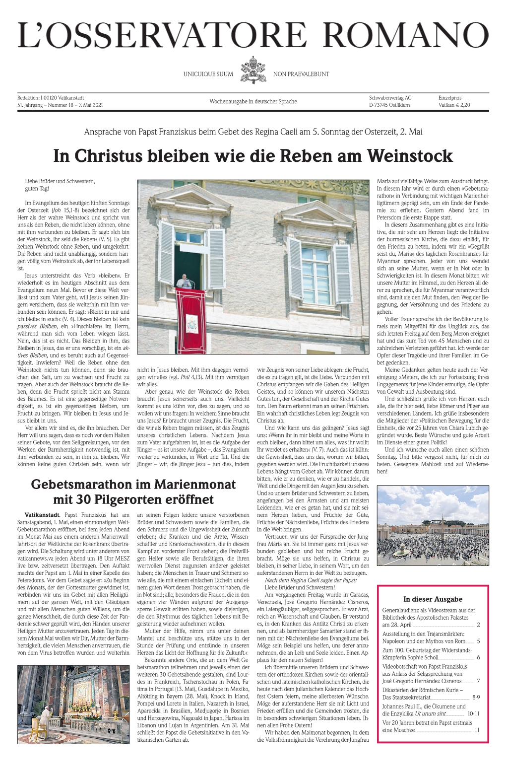 In Christus Bleiben Wie Die Reben Am Weinstock