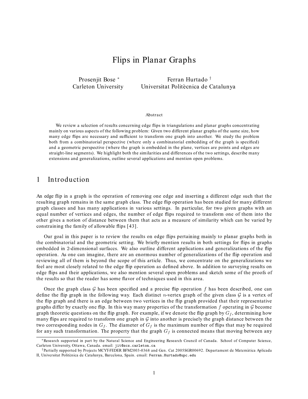 Flips in Planar Graphs