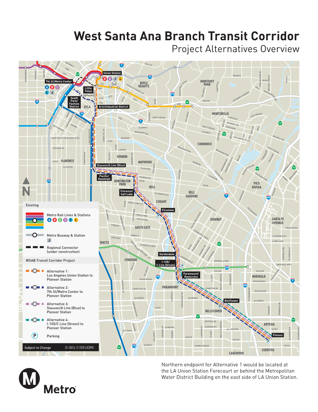 West Santa Ana Branch Transit Corridor Project Alternatives Overview