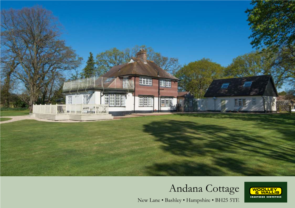 Andana Cottage Sales Particulars