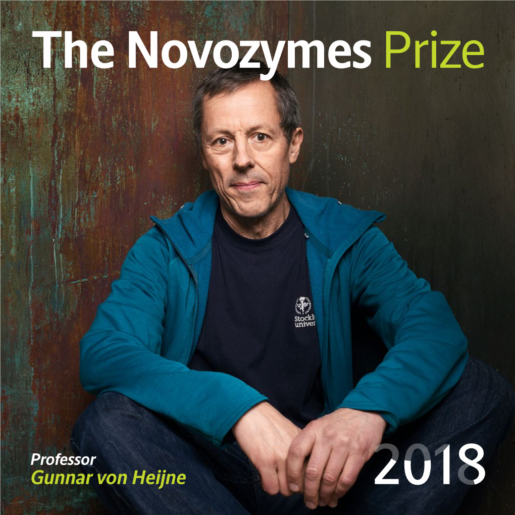 The Novozymes Prizethe NOVOZYMES PRIZE 2018 1