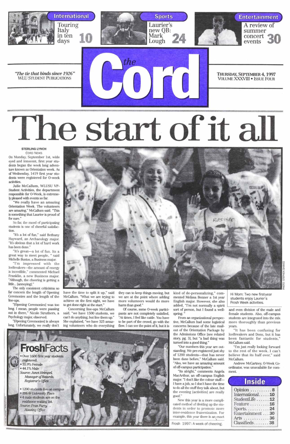 The Cord Weekly (September 4, 1997)