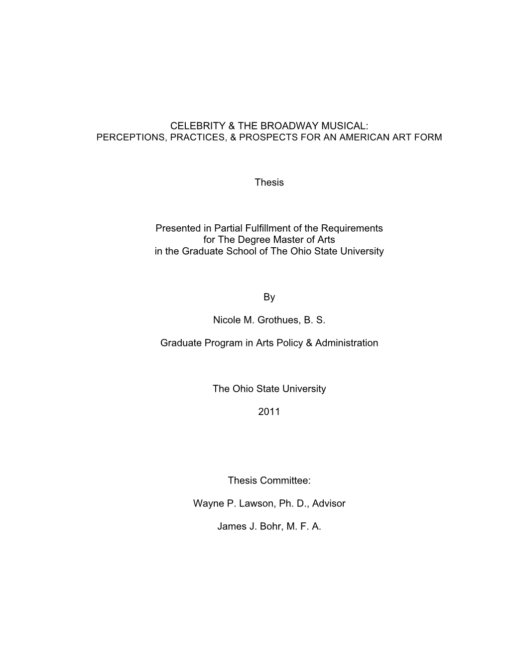 Grothues, Master's Thesis