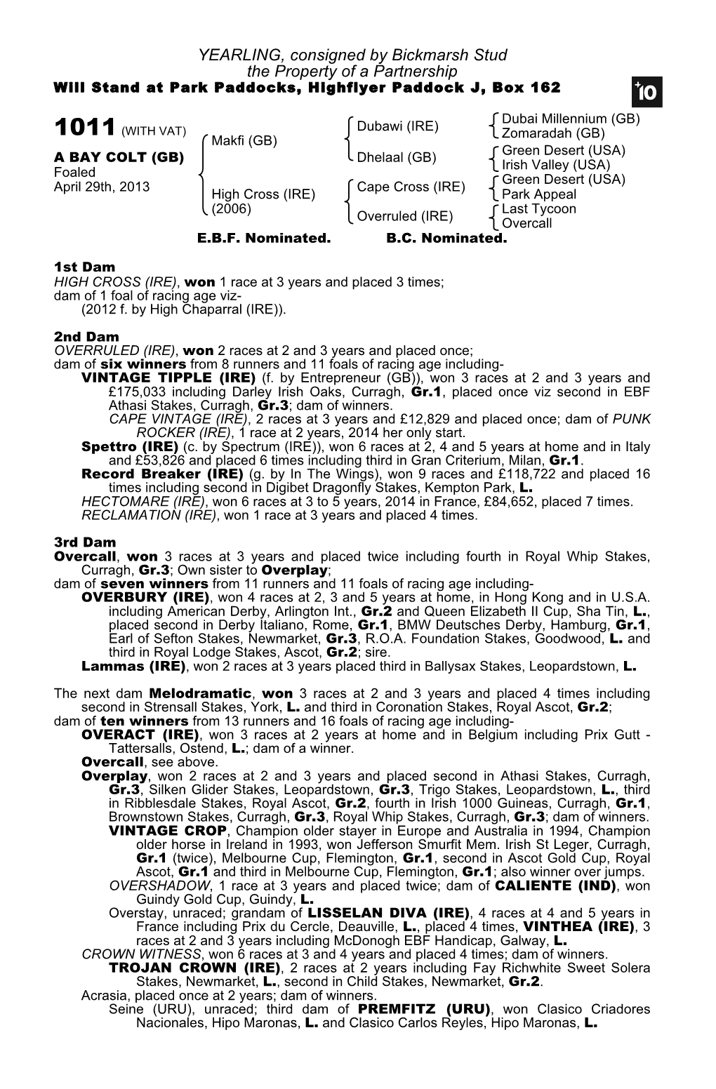 Tattersalls October Yearling Sale Book 1