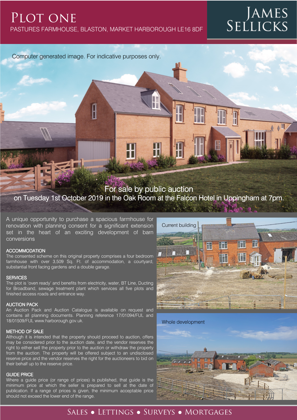 Plot One PASTURES FARMHOUSE, BLASTON, MARKET HARBOROUGH LE16 8DF