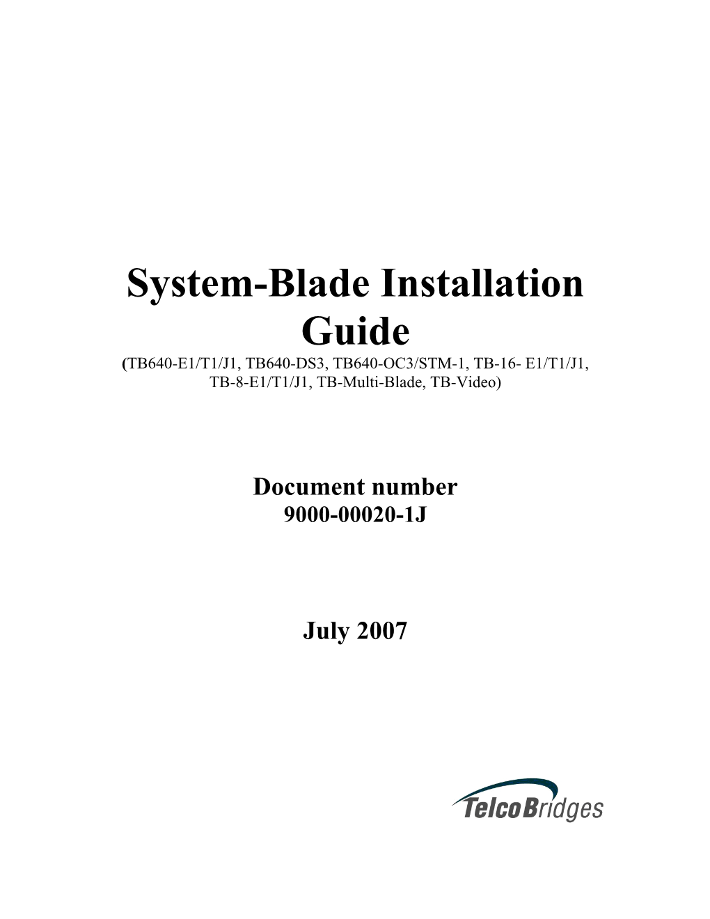 TB640 Installation Guide