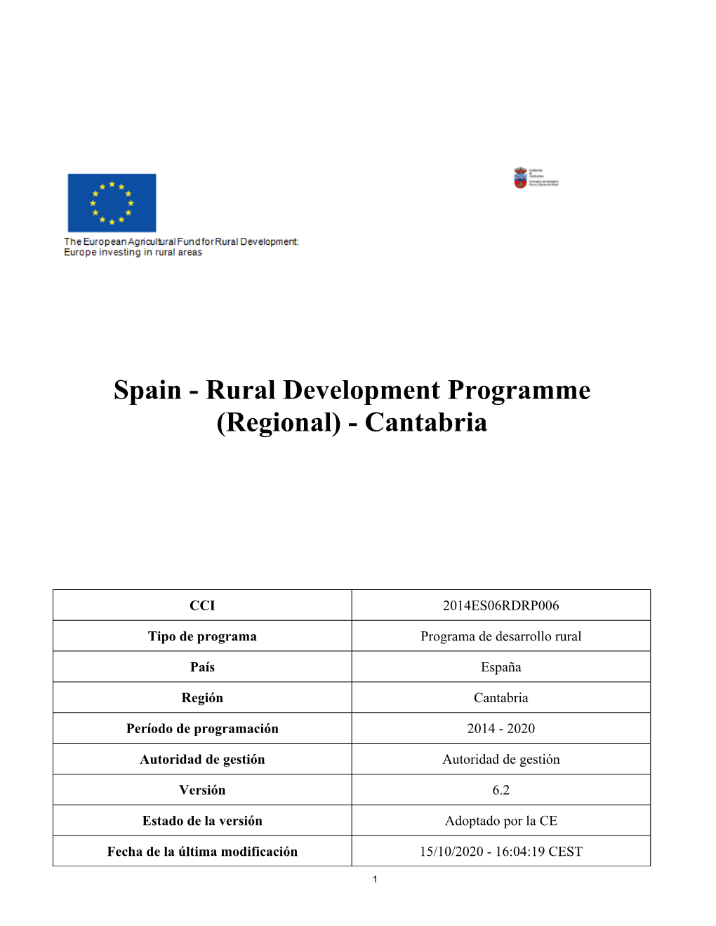 Spain - Rural Development Programme (Regional) - Cantabria