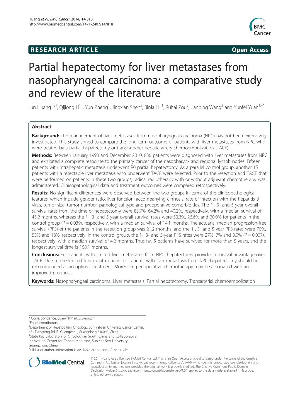 Partial Hepatectomy for Liver Metastases From