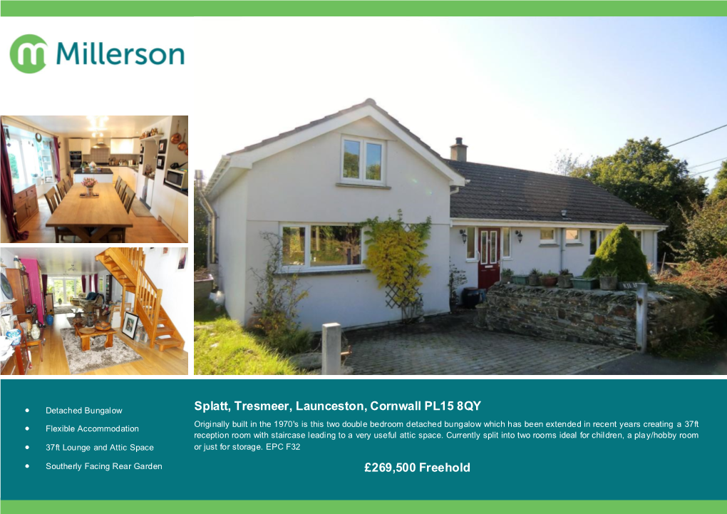 Splatt, Tresmeer, Launceston, Cornwall PL15 8QY £269,500