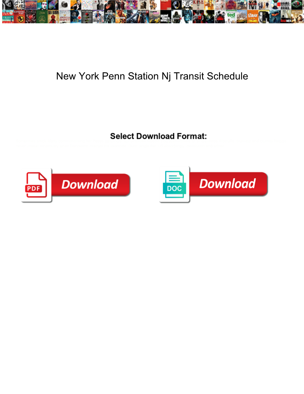 New York Penn Station Nj Transit Schedule