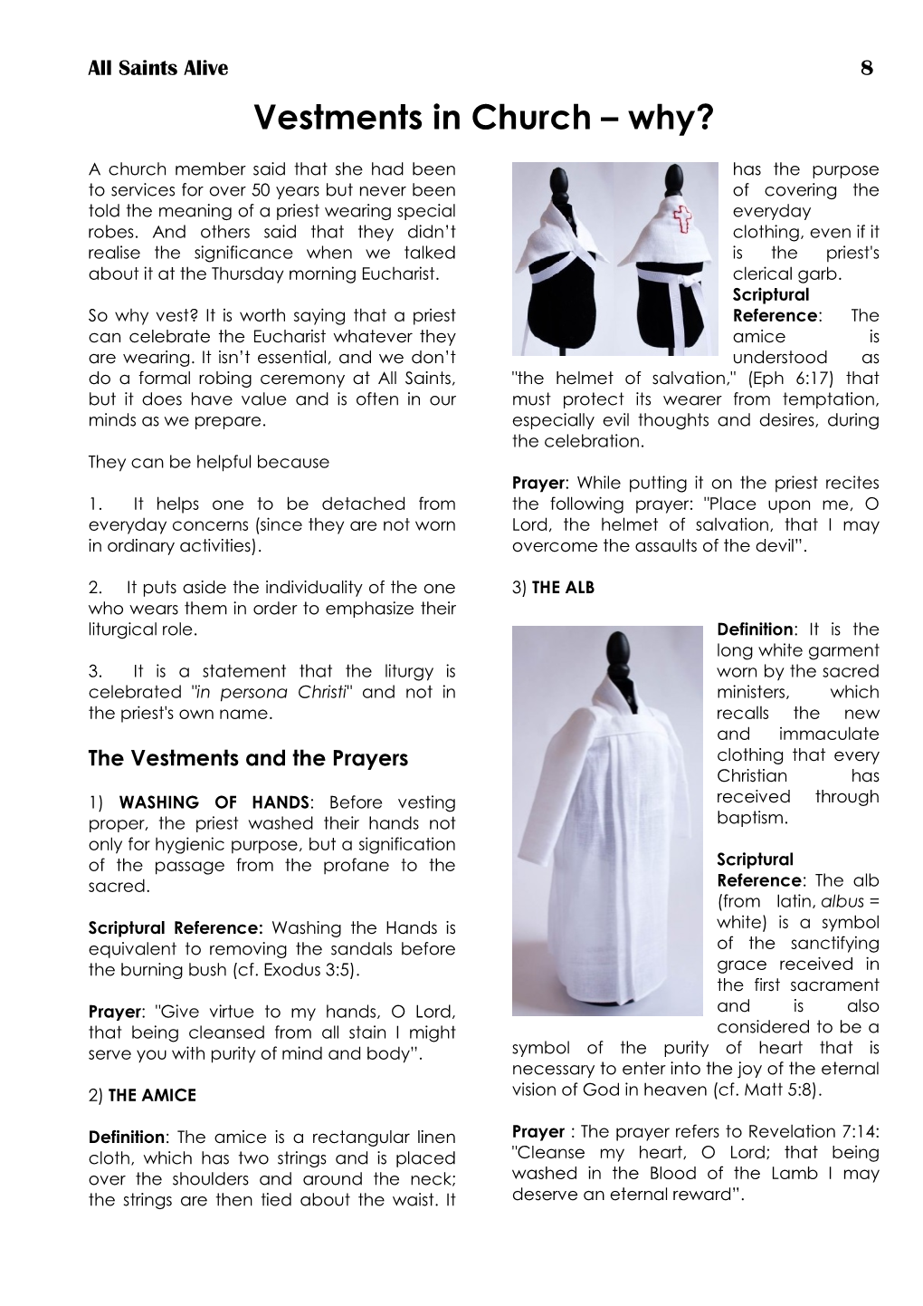 Vestments in Church – Why?