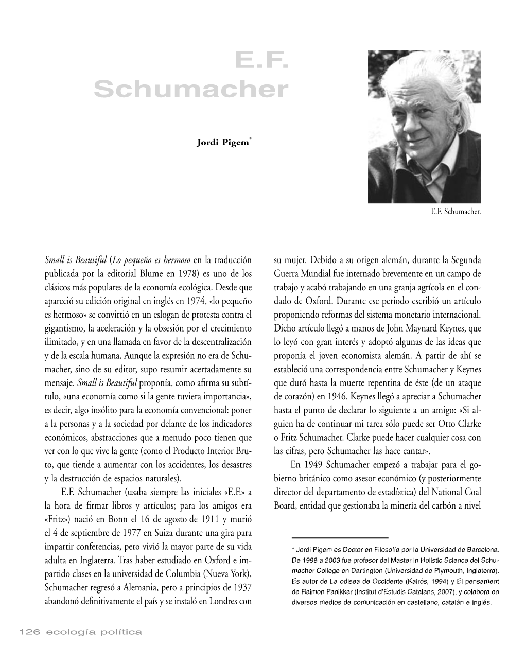 E.F. Schumacher