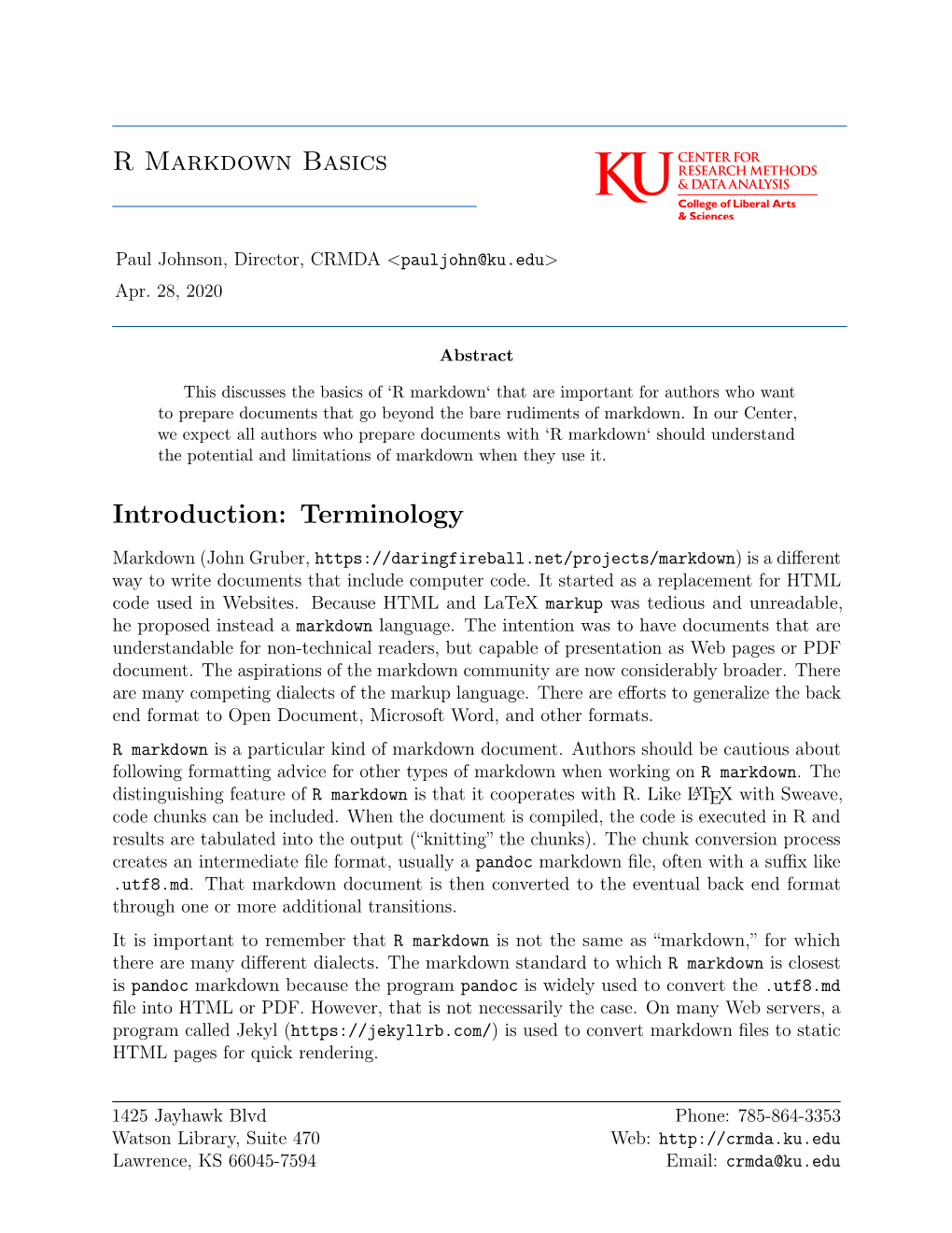 R Markdown Basics