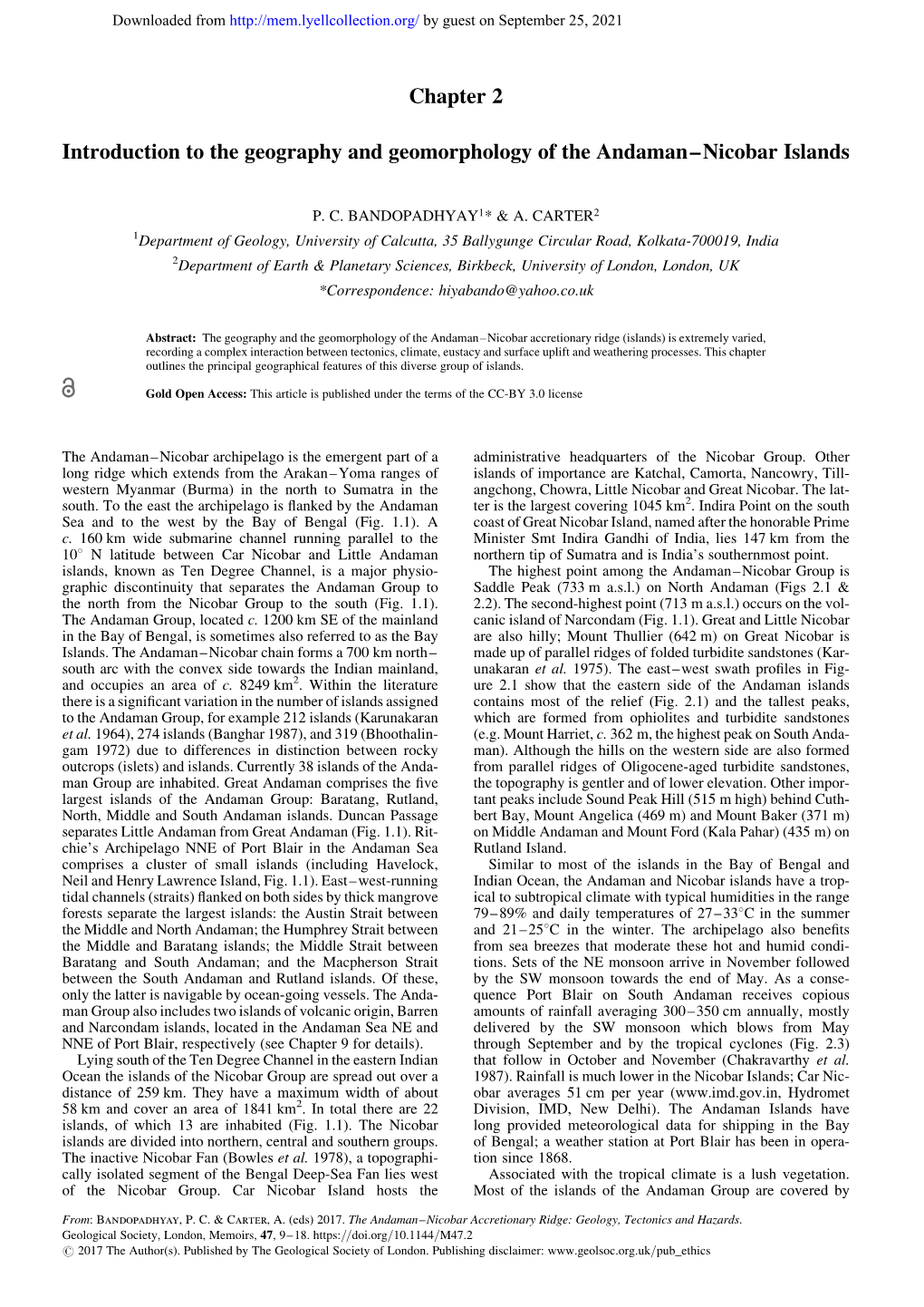 Chapter 2 Introduction to the Geography and Geomorphology Of