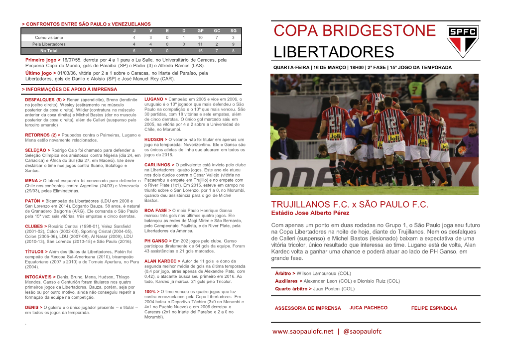 Libertadores Copa Bridgestone