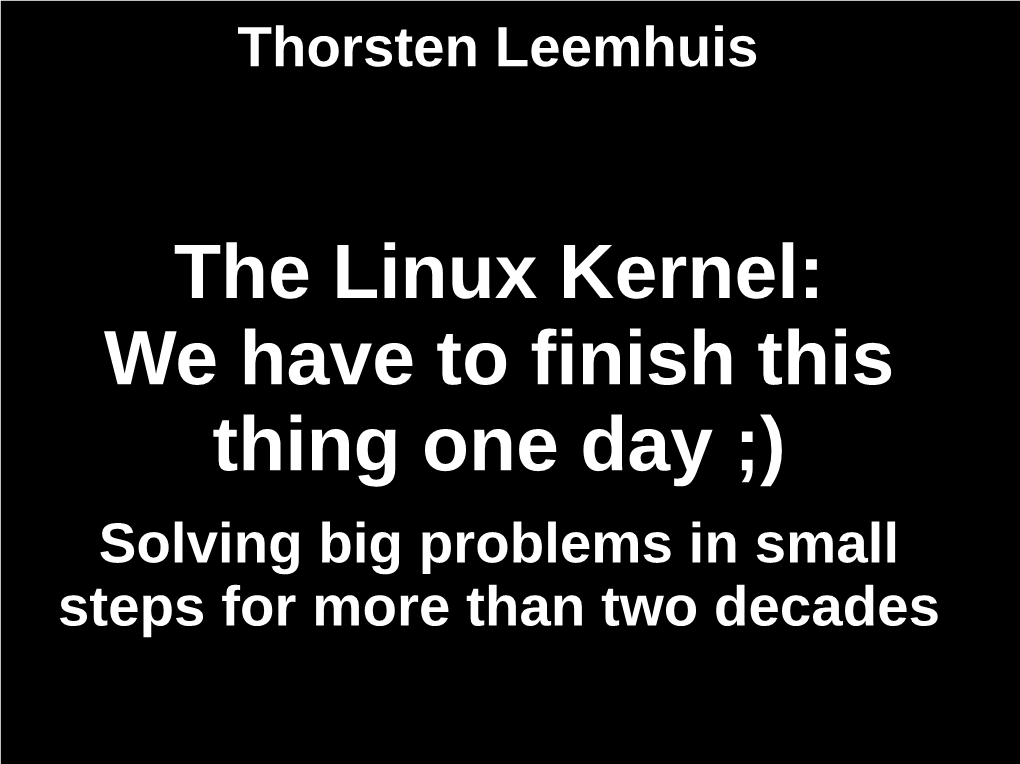 The Linux Kernel