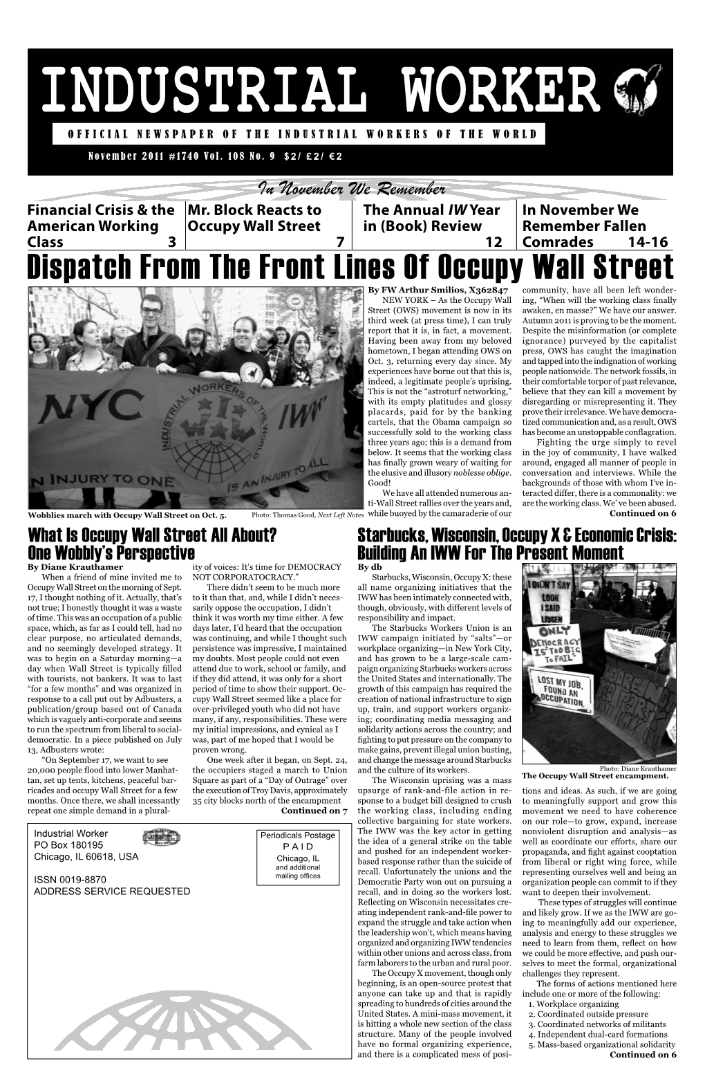 Dispatch from the Front Lines of Occupy Wall Street