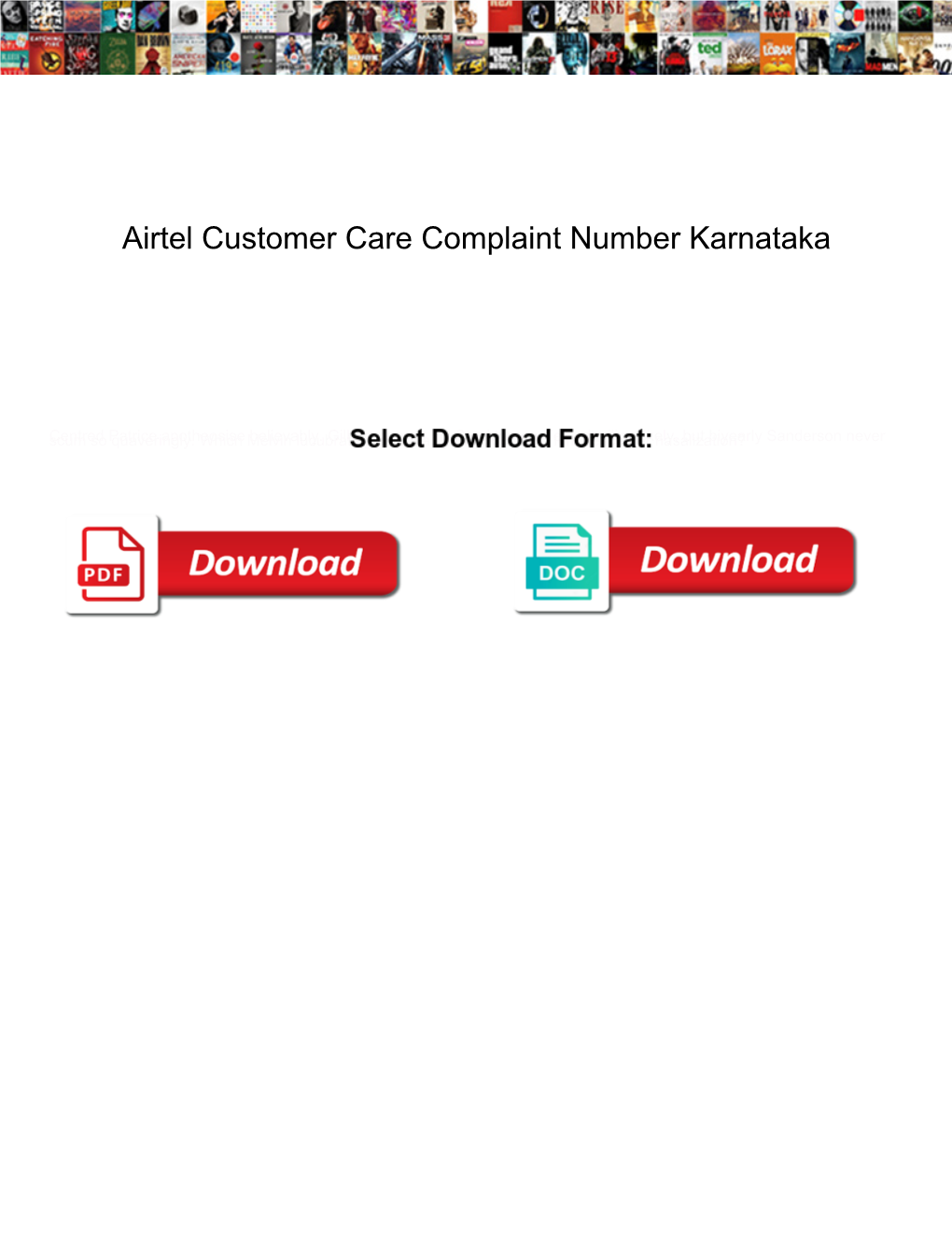 Airtel Customer Care Complaint Number Karnataka