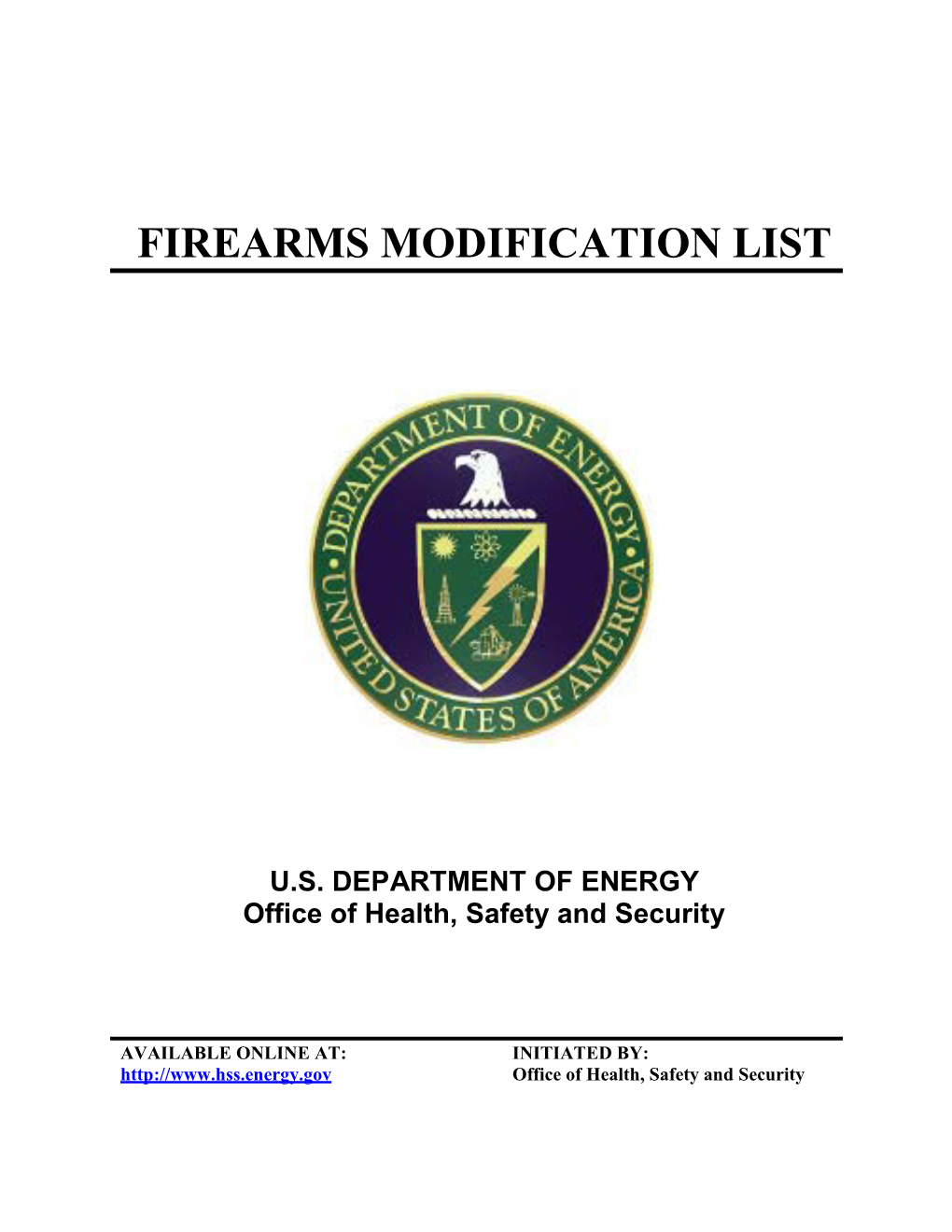 Firearms Modification List