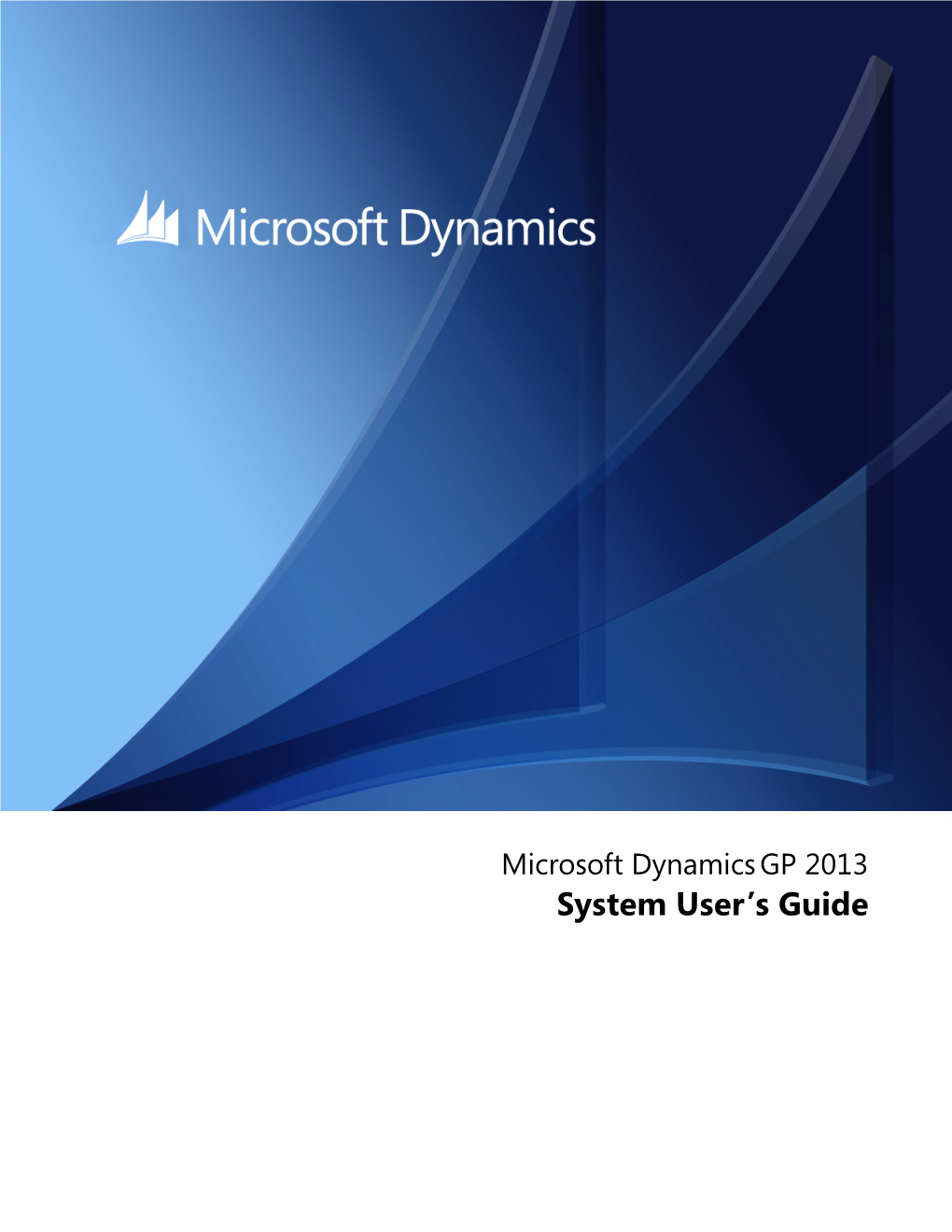 Microsoft Dynamicsgp 2013