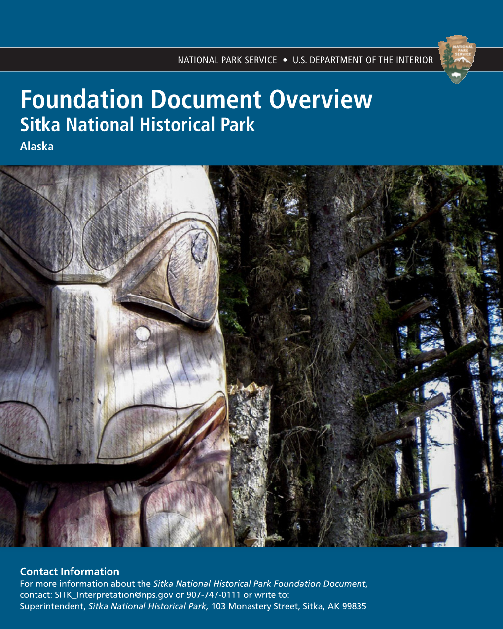 Foundation Document Overview Sitka National Historical Park Alaska