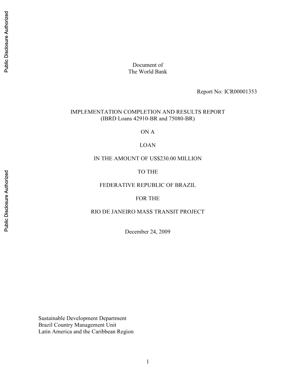 World Bank Document