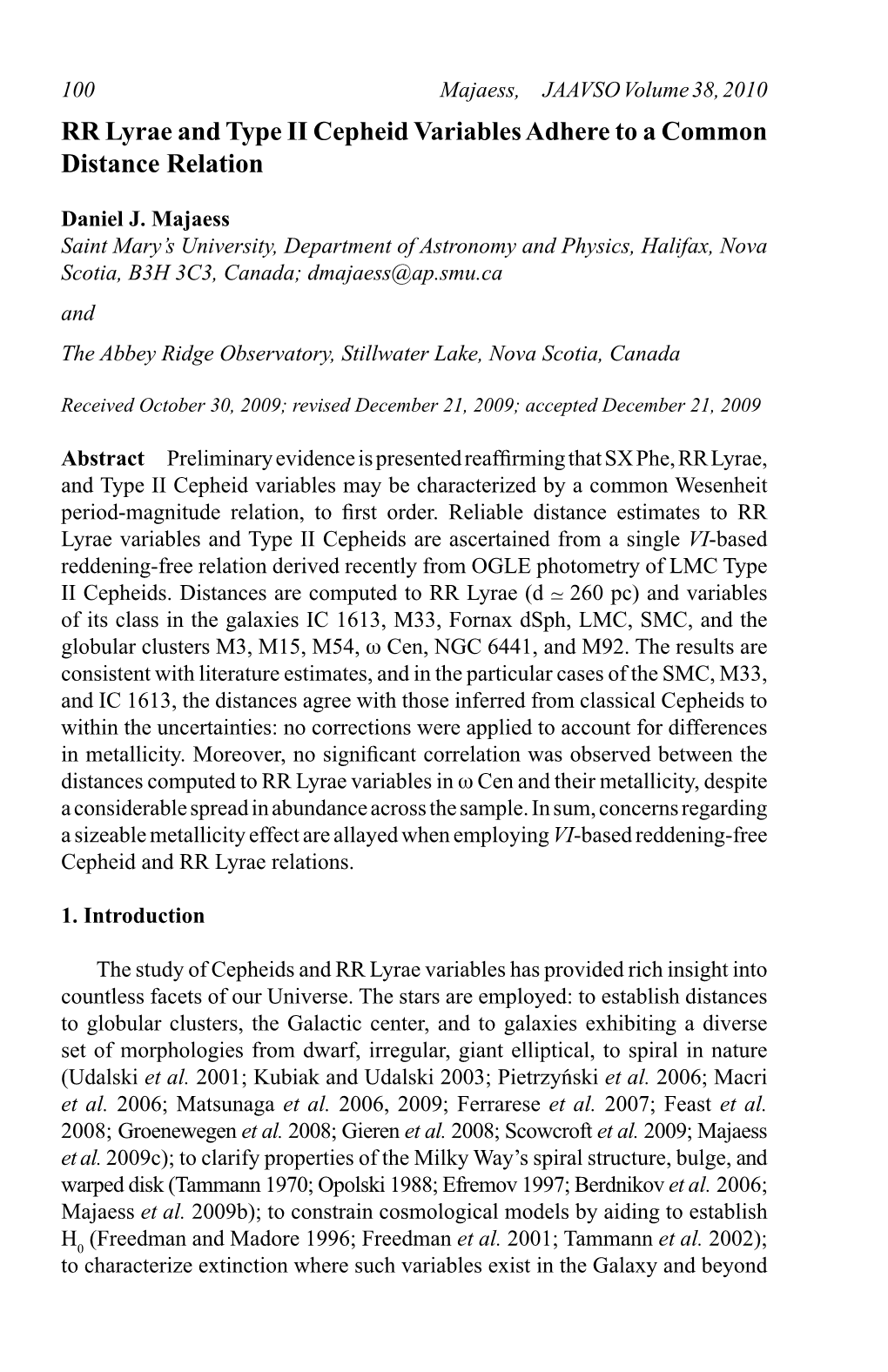 RR Lyrae and Type II Cepheid Variables Adhere to a Common Distance Relation