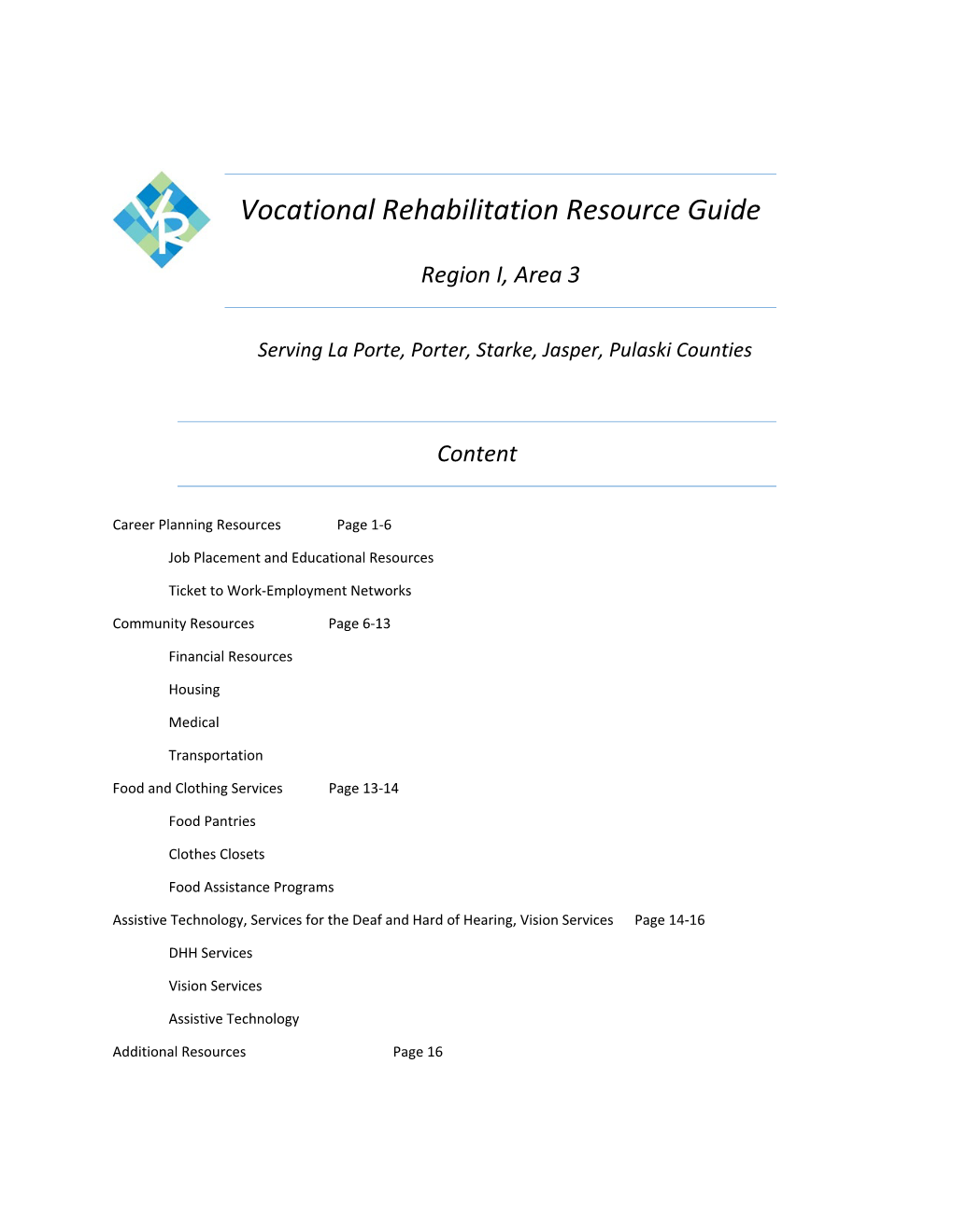 Vocational Rehabilitation Resource Guide