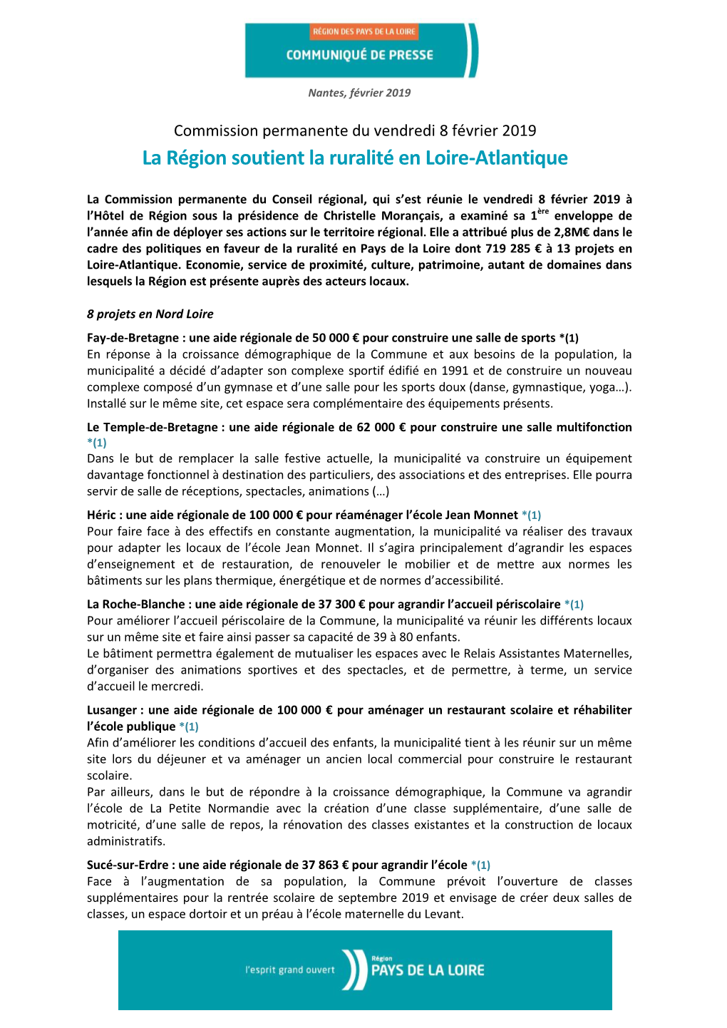 La Région Soutient La Ruralité En Loire-Atlantique