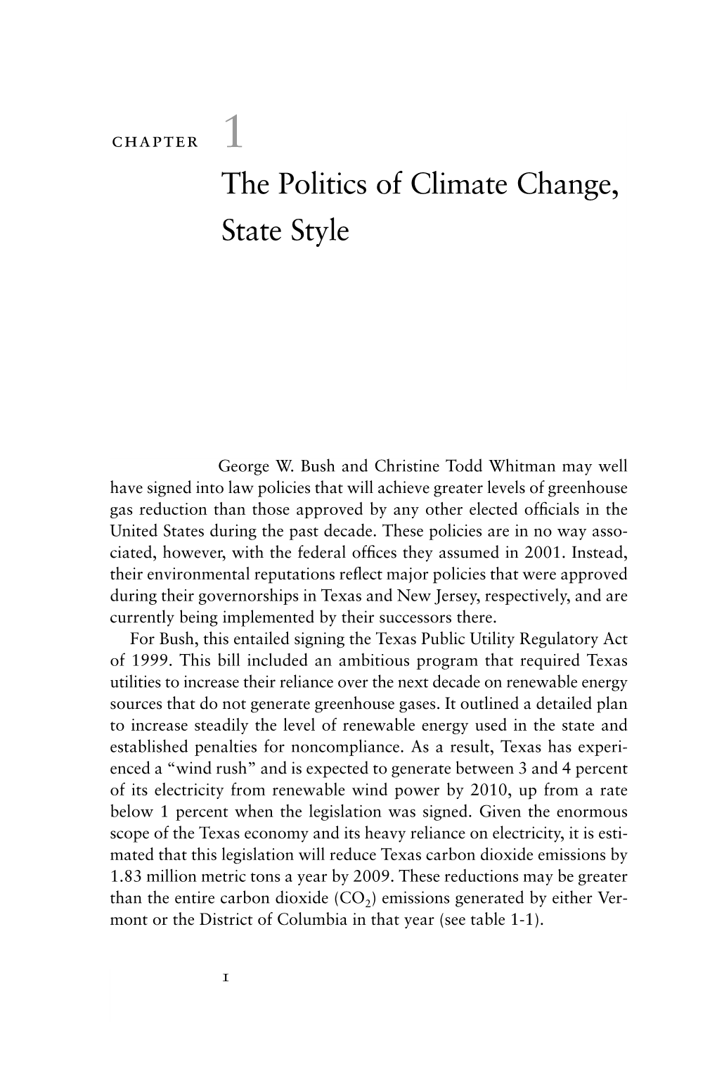 The Politics of Climate Change, State Style