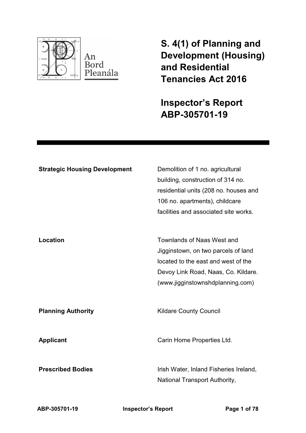 S. 4(1) of Planning and Development (Housing) and Residential Tenancies Act 2016