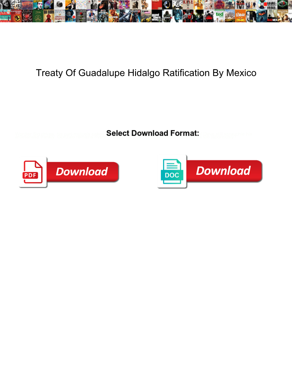 Treaty of Guadalupe Hidalgo Ratification by Mexico