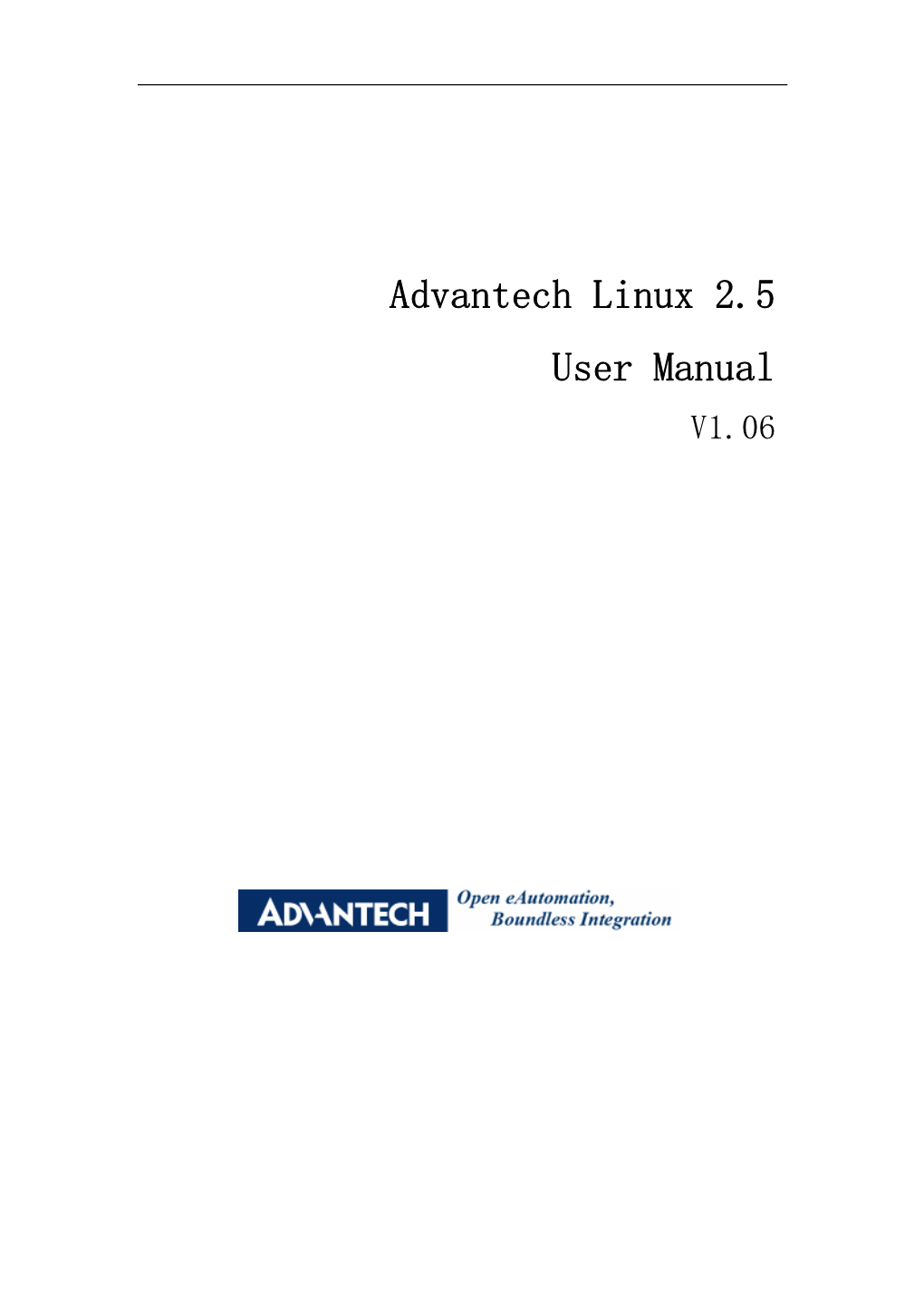 Advantech Linux 2.5 User Manual V1.06