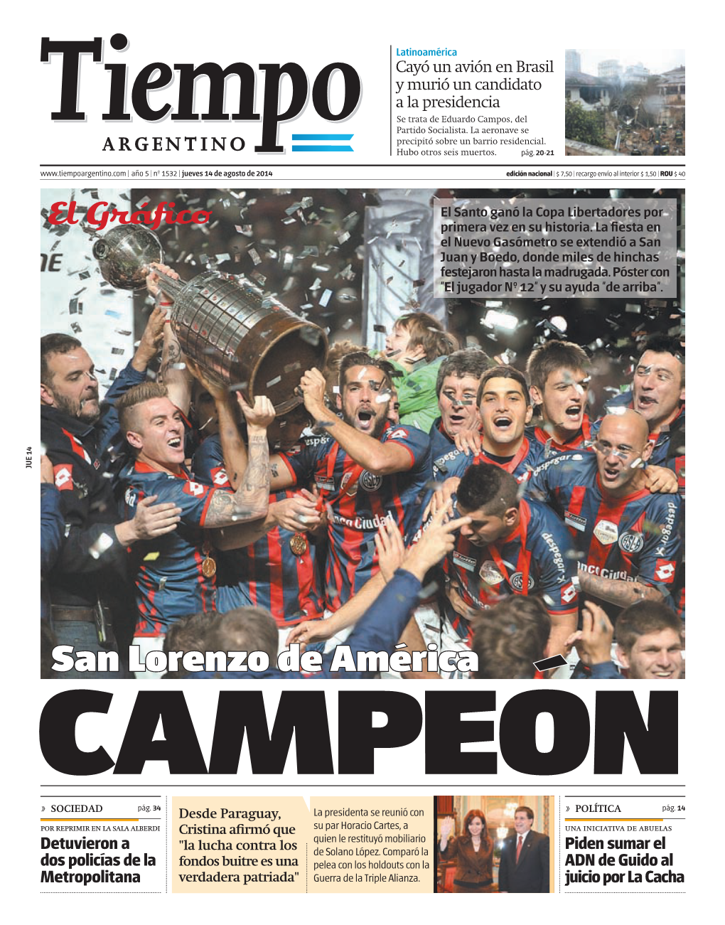 San Lorenzo De América Campeon´ » SOCIEDAD Pág