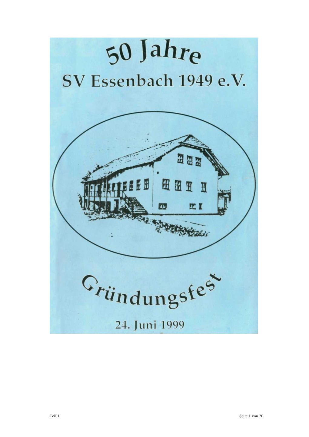 Teil 1 Seite 1 Von 20 50 Jahre Sportverein Essenbach